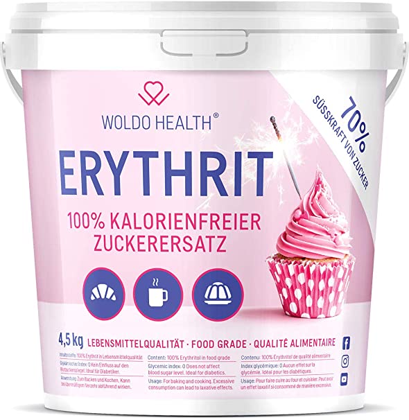 Erythritol 4.5 kg Zero Calorie Sugar Replacement - 70% sweeteness of Sugar
