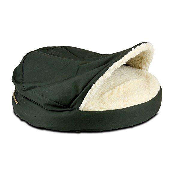 Snoozer Orthopedic Cozy Cave Pet Bed, Small, Olive