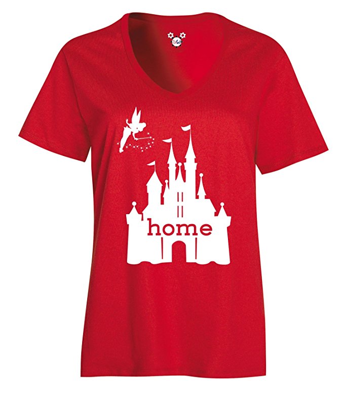 DisGear Women's Disney Is My Home V-Neck T-Shirt