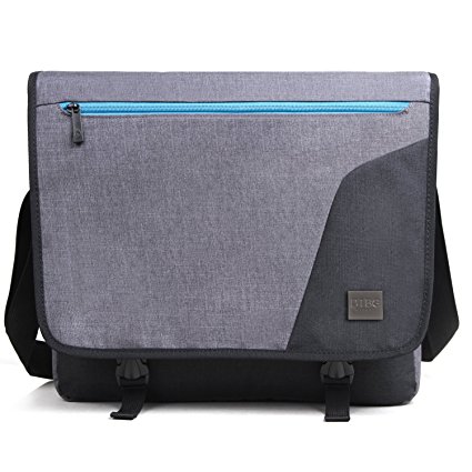 DTBG Laptop Messenger Bag 15.6 Inch Nylon Laptop Bag School Shoulder Bag Portable Briefcase Laptop Case For Notebook / Computer / Tablet / MacBook / Ultrabook / Chromebook (Grey)