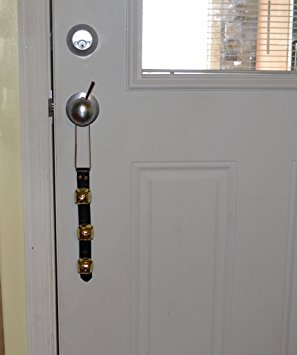 Warner Decorative Leather Strap Door Bell 10” With 3 Brass Plated Jingle Sleigh Bells