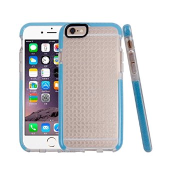 iPhone 6S Case, iPhone 6 Case, Kocopoo Ultra Slim Fit Hybrid Clear Bumper Case Soft Silicone Gel Rubber Shockproof  Cover for iPhone 6S/6 4.7 Inch - Clear Blue