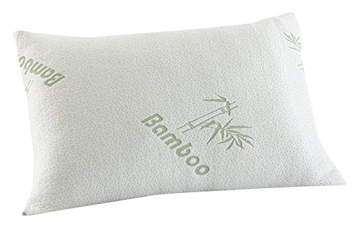 NEW Luxury Memory FOAM BAMBOO PILLOW ~ Head Neck Support ~ Anti-Allergy & Anti Bacterial ORTHOPEDIC PILLOW ~ ONE standard SIZE with Removable Cover (SINGLE PILLOW)