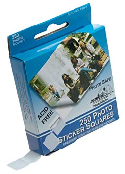 Pioneer Photo Squares Self-Adhesive, 250-Pack, White, 1/2-Inch