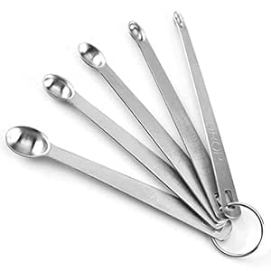 5 Pcs Stainless Steel Measuring Spoons Mini Spoon for Home Kitchen Baking Cooking