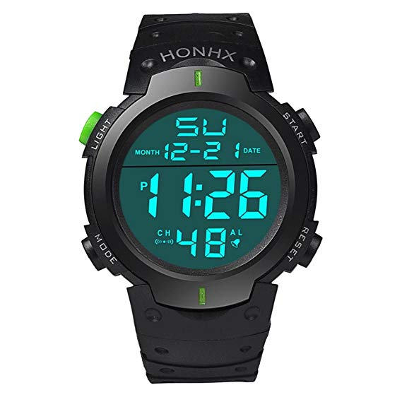 Men Digital Wrist Watch,Napoo Clearance Boy Fashion Waterproof LCD Stopwatch Date Rubber Sport Watch