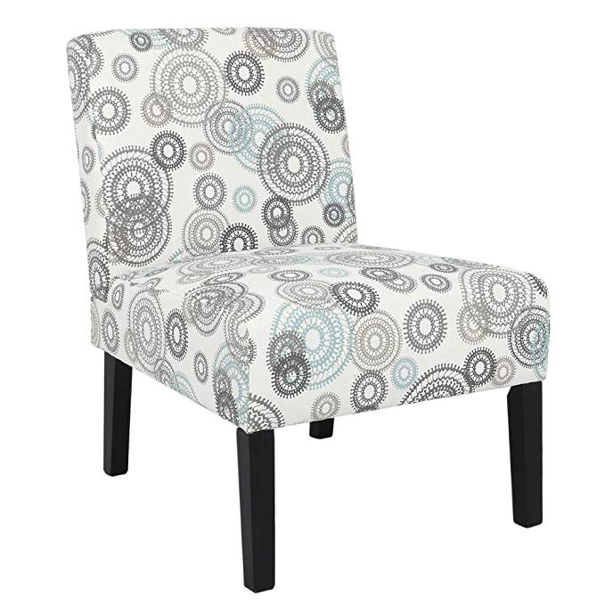 Homegear Home Furniture Accent Armless Chair - Contemporary Designs - Mechanical Gears