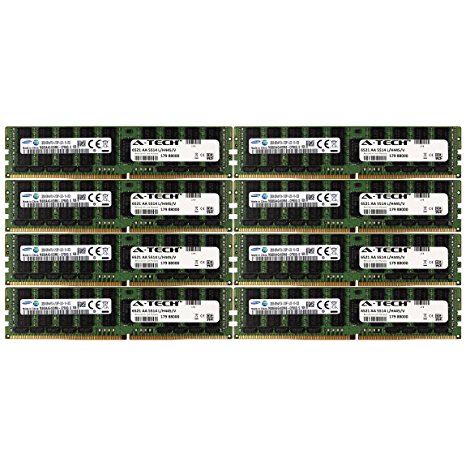 DDR4 Samsung By A-Tech 128GB Kit 8x 16GB 2Rx4 PC4-17000 2133MHz For Lenovo ThinkServer TD350 4X70F28590 4X70G78062 Memory RAM