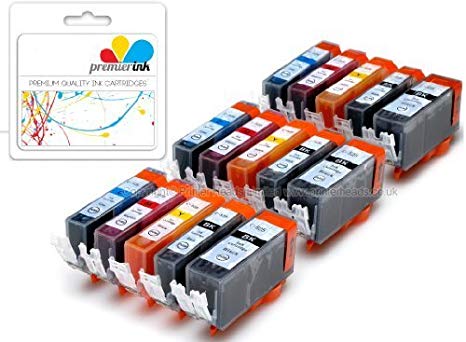 Premier Cartridges- 15 Canon Compatible Cli526, Pgi525, Printing Ink Cartridges - New With Chip Installed No Fuss - Multipack Set Of 15 Canon Compatible Printer Ink Cartridges For Canon Pixma Ip4850, Ip4950, Mg5150, Mg5250, Mg5350, Mg6150, Mg6220, Mg6250,Mg8250, Mg8150, Mg8220, Mx715, Mx885, Ix6550 Printer Inks Pgi 525Bk, Cli 526Y, Cli 526M, Cli 526C, Cli 526Bk,) High Capacity Inks