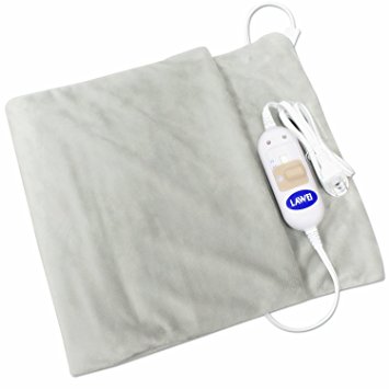 King Size Heating Pad - Electric Therapy Heat Pads Relieve Pains & Aches, 12 x 24-inches, Gray
