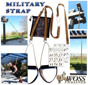 WOSS Military Strap Trainer, Brown, Made in USA