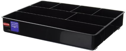 Rubbermaid Extra Deep Desk Drawer Director Tray, Plastic, 11.875 x 15 x 2.5 Inches, Black (11906ROS)