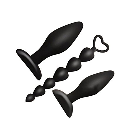 3PCS Anal Plug Set,Excellent Medical Silicone Anal Pleasurable Butt Plug Sex Toy for Experienced Users and Beginners