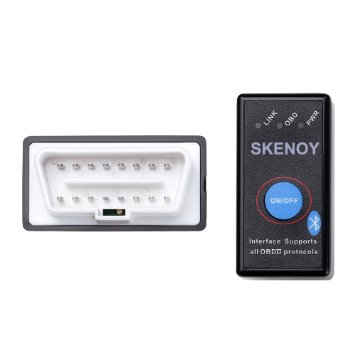 SKENOY Mini Car Code Reader OBD 2 OBD2 OBDII Check Engine Scan Tool Car Diagnostic Tool Scanner Tool With Power Switch for iOS Apple and Android (Bluetooth OBD2 Adapter for Andorid Black)