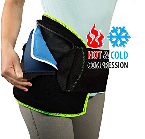 NatraCure (Hot or Cold) Hip Pain Relief Wrap - (Large/X-Large) - (For Relief from Stiff Hips, Inflammation, and Hip Surgery & Arthritis)