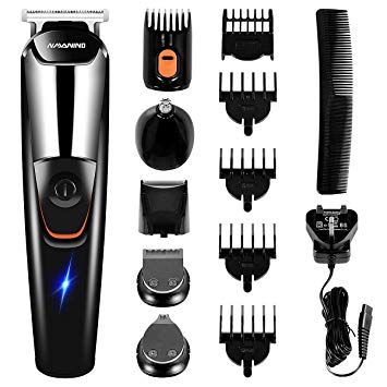 NAVANINO Cordless Hair Clipper for Men Professional Electric Hair Clipper Waterproof Rechargeable 5 in 1 for Children & Families