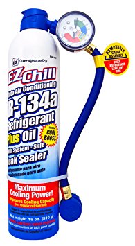 Interdynamics (MAC-134CA) EZ Chill R-134a Refrigerant with Charging Hose and Gauge - 18 oz.