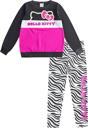 Hello Kitty Girls Long Sleeve Sweatshirt and Legging Set for Toddlers and Big Kids