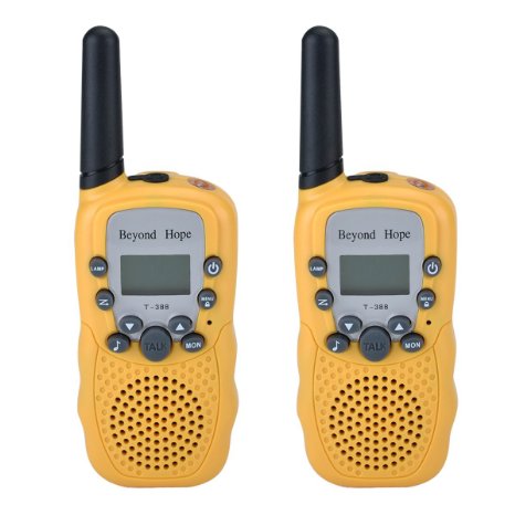 Beyond Hope Walkie Talkies(Upgraded Version) Twin Toy for kids Easy To Use and Kids Friendly 2-Way Radio 3-5KM Range Gift for kids(Yellow)