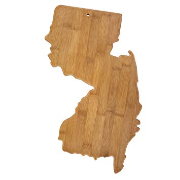 Totally Bamboo New Jersey State Shaped Bamboo Serving and Cutting Board