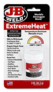 J-B Weld 37901 Extreme Heat High Temperature Resistant Metallic Paste - 3 oz.