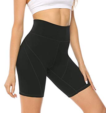 JOYSPELS Womens Athletic Shorts High Elasticity for Workout Yoga Biker Training Running Gym,High Waisted with Pocket