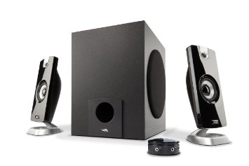 Cyber Acoustics 21 Powered Speaker System with Subwoofer and Control Pod Delivering Quality Audio CA-3080