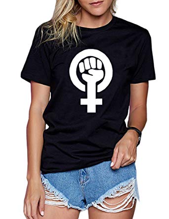 Wbecteam Nevertheless She Persisted Inspirational Letters Print Women's T-Shirt Short Sleeve Crew Neck for Female