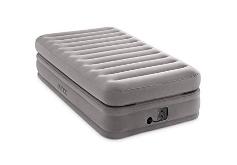 Intex Inflatable Prime Comfort Elevated Airbed Mattress with Built-in Pump, Twin