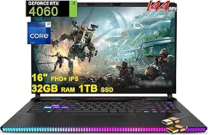 MSI Raider GE68HX Gaming Laptop 16" FHD  IPS 144Hz Intel 24-core i9-13950HX 32GB RAM 1TB SSD GeForce RTX 4060 8GB RGB Backlit Thunderbolt4 USB-C Dynaudio FHD Privacy Webcam Win11 Black   HDMI Cable