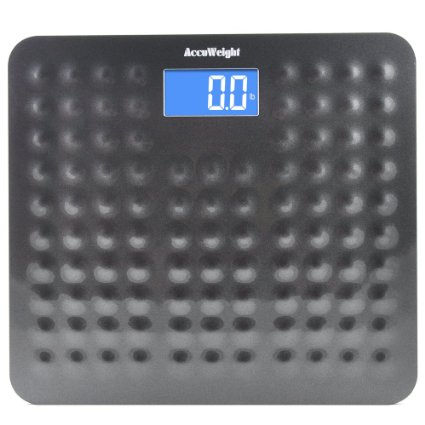 Accuweight Digital Bathroom Body Weight Scale with 3.6" Backlight Display, 400lb/180kg, Gray
