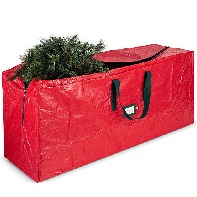 Artificial Christmas Tree Storage Bag - Fits Up to 7.5 Foot Holiday Xmas Disassembled Trees with Durable Reinforced Handles & Dual Zipper - Waterproof Material Protects from Dust, Moisture & Insects