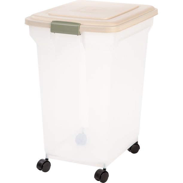 IRIS 67 Quart Plastic Airtight Pet Food Storage Container (55 Lb. Capacity)