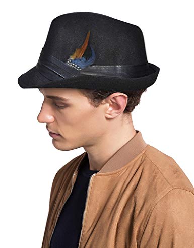 Lullaby Womens Mens Short Brim Manhattan Gangster Costume Trilby Fedora Hat