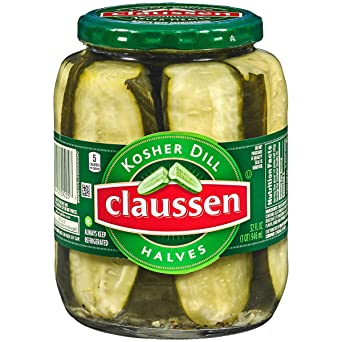 Claussen Kosher Dill Pickle Halves, 32 fl oz Jar
