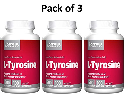 Jarrow - L-Tyrosine 500MG - 100 Caps (Pack of 3)