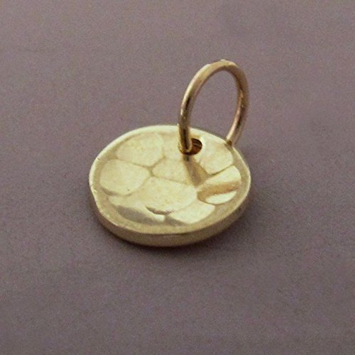 Tiny Pool Pendant in Hand Hammered 14k Yellow Gold