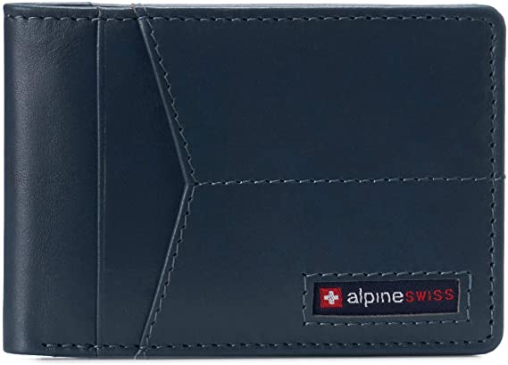 Alpine Swiss Delaney Slimfold Wallet RFID Safe For Men Comes in a Gift Box
