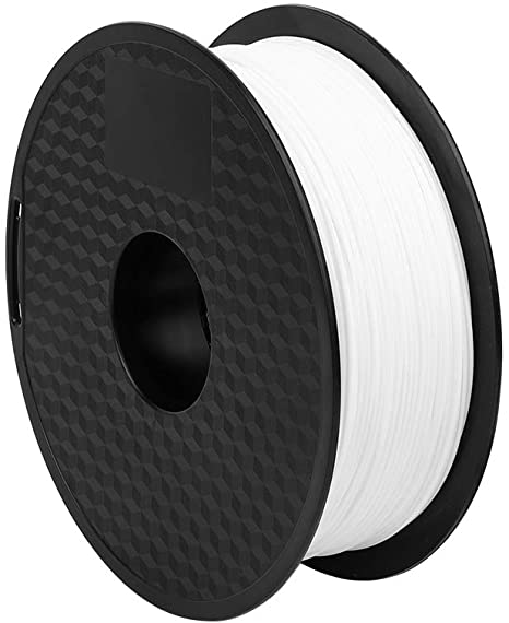 Comgrow Creality PLA 3D Printer Filament, Dimensional Accuracy  /- 0.02 mm,1.75mm 1 kg Spool, White for Ender3 CR-10