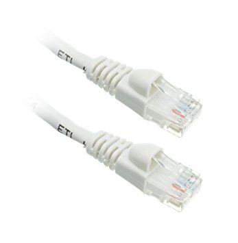 C&E 3 Foot Cat5e Snagless/Molded Boot White Ethernet Patch Cable, 20-Pack (CNE53490)