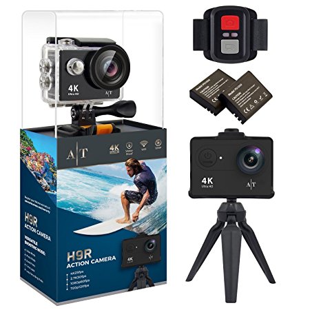 Auto Tech H9S Action Camera 4K Waterproof Wifi Sports Camera Full HD 4K 25FPS 2.7K 30fps 1080P 60fps Video Camera 12MP Photo, 170 Wide Angle Lens Includes 11 Mountings Kit 2 Batteries |Just Like GoPro