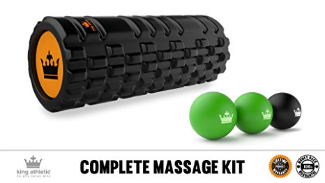 Lacrosse Balls :: NEW Massage Therapy Yoga Roller Ball for Deep Tissue, Trigger Point & Myofascial Release :: Because YOU Need the Best Rubber for Back & Foot Massage :: FREE e-Books Included