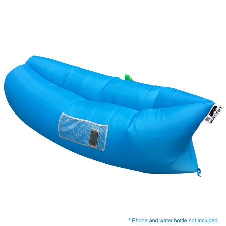[LeisureUPTM ] 2nd Generation 2-Opening Design Inflatable Air Lounger Bubble with Pockets for Outdoor Camping Hiking BBQ as a Couch Sofa Bed or Hammock
