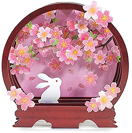 SANRIO Cherry Blossoms with Rabbit Pop Up Decorative Greeting Card