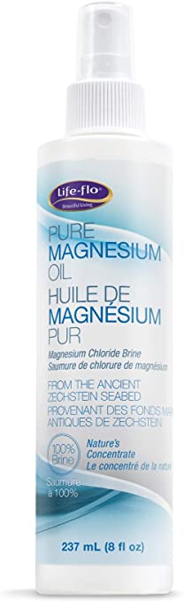 Life-Flo Pure Magnesium Oil | 100% Pure Magnesium Chloride Spray | Huile de Magnésium | 8 oz