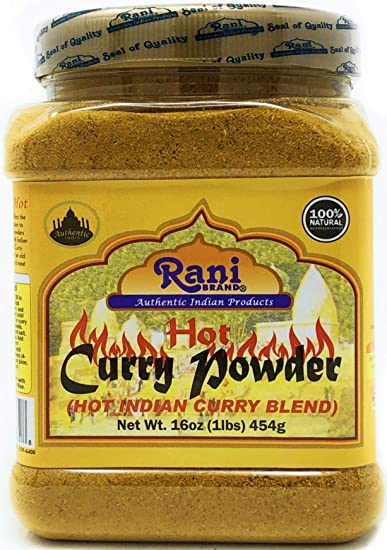 Rani Curry Powder Hot Natural 11-Spice Blend 1lb (16oz) ~ Salt Free | Vegan | Gluten Free Ingredients | NON-GMO