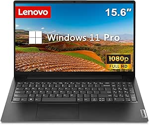 Lenovo Newest V15 Business Laptop Computer, 15.6" FHD Display, Intel Dual-core Processor, 16GB DDR4 RAM, 256GB PCIe SSD, Numeric Keypad, WiFi, Bluetooth 5.1, USB Type-C, Windows 11 Pro, Black, Tichang