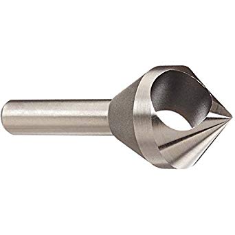 KEO 53514 Cobalt Steel Single-End Countersink, Uncoated (Bright) Finish, 82 Degree Point Angle, Round Shank, 3/8" Shank Diameter, 3/4" Body Diameter