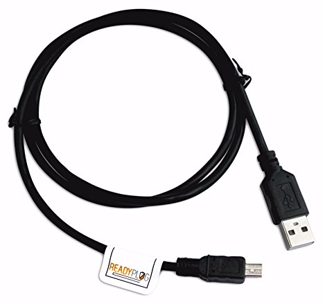 ReadyPlug® USB Cable for Brother PJ522 PocketJet 3 Mobile Printer - Charging and Photo Transfer Cord (Black, 3 feet)