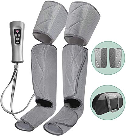 Leg Massager for Circulation - Foot and Calf Massager Air Compression Leg & Thigh Wraps Massage Boots Machine for Home Use Relaxation with Controller